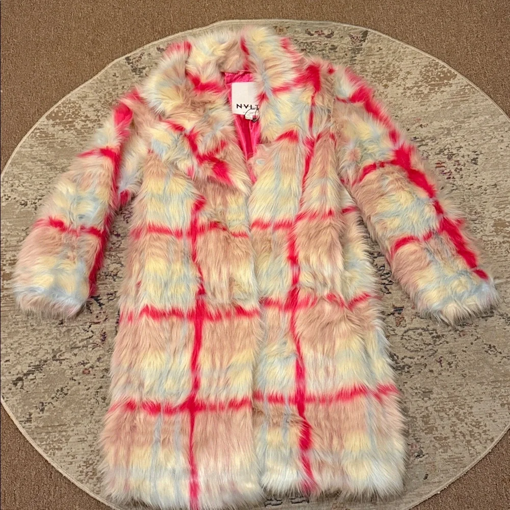 NVLT Faux Fur Long Coat Anthropologie